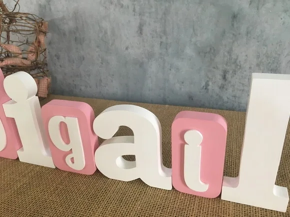 Letras de mdf -nomes Blocos Borboleta