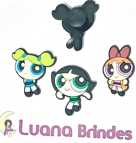 Pins para Crocs Meninas Super Poderosas - Pacotes C/6 Unidad
