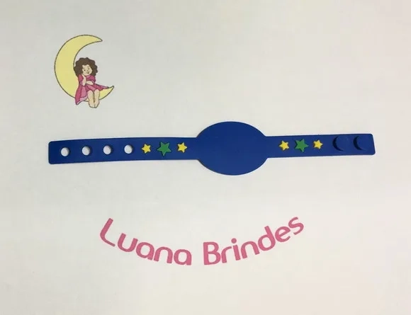 Pulseira Colorida de Borracha 10cm Pct 5 Unidades