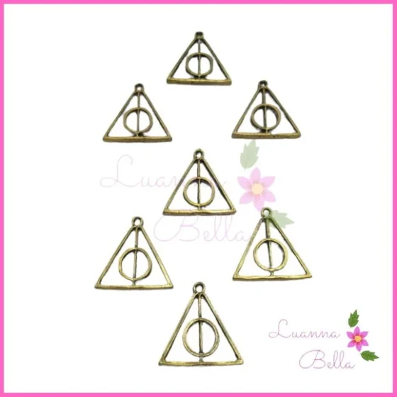 Pingente de Metal Ouro Envelhecido Simbólico - Pct c/10 unds
