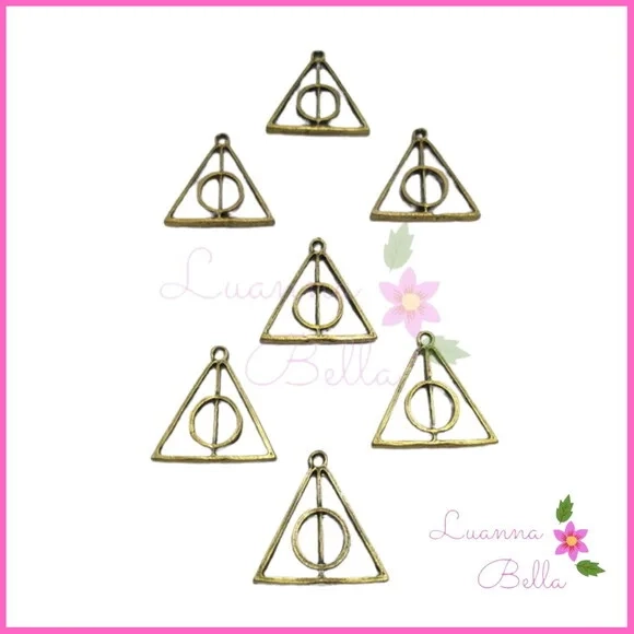 Pingente de Metal Ouro Envelhecido Simbólico - Pct c/10 unds
