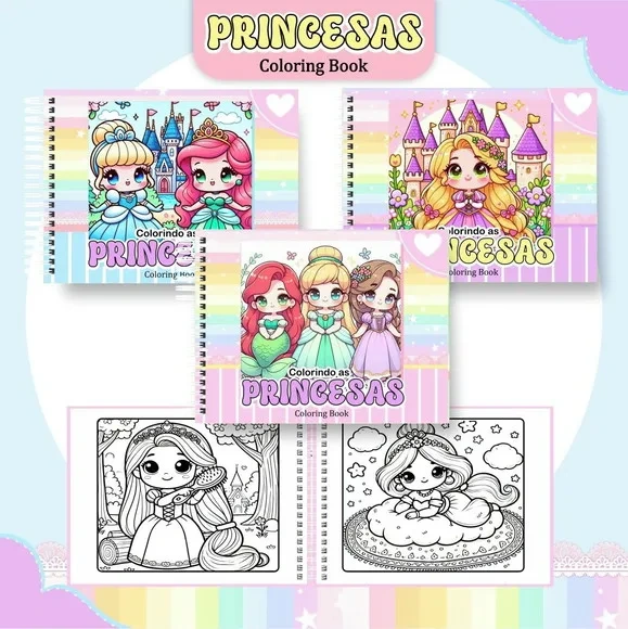 Livro de Colorir A5 com 50 Folhas