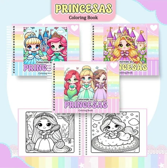 Livro de Colorir A5 com 50 Folhas