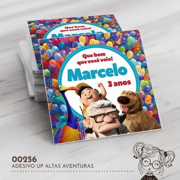 Adesivo Quadrado Up Altas Aventuras - 00256