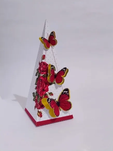 Kit 60 Lembrancinhas Borboleta Vermelha