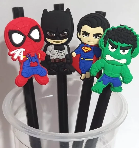 Lápis C/ponteiras Heróis da Marvel Emborrachado -pct C/8 Uni