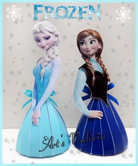 Princesas Frozen 2D - Porta Bombom - Uni