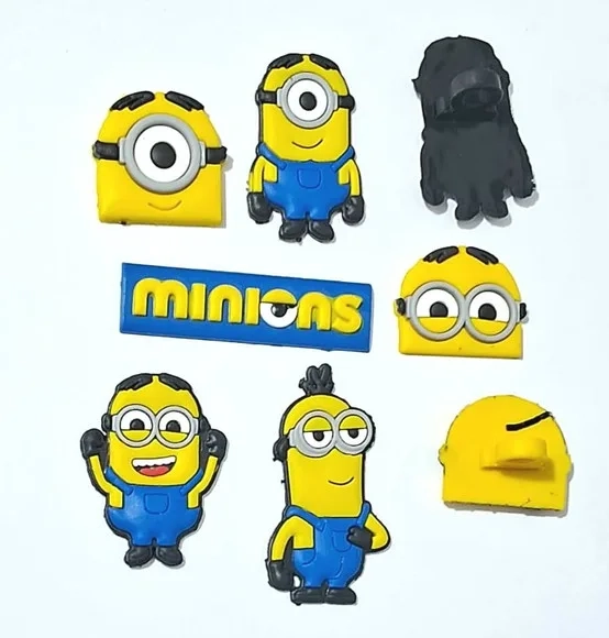 Ponteira P/lápis Minions Emborrachados Pacote com 6 Unidades