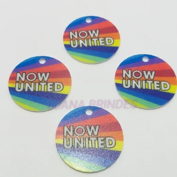 Pingente Now United de Acrílico U.V. - pct c/ 6 unid