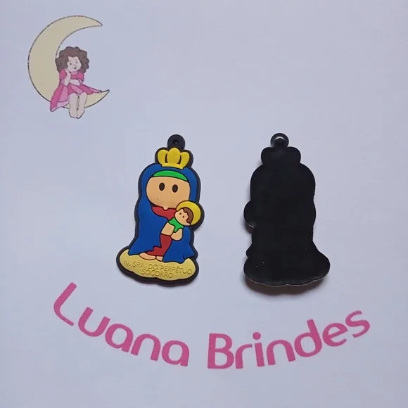 Pingente Senhora Perpétuo Socorro Borracha 5,3cm Pct 4 Unid