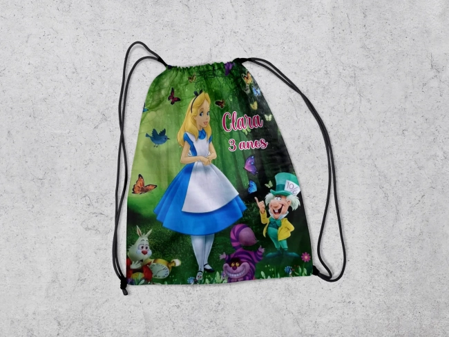 Mochilinha Personalizada da Alice no Pais das Maravilhas