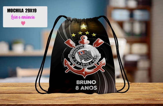 Mochilinha personalizada para lembrancinha de Futebol