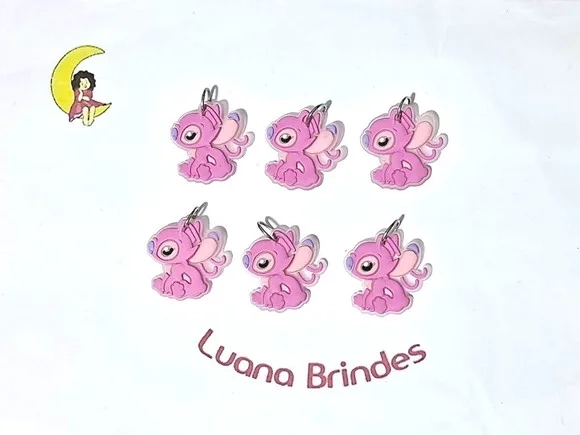 Pingente Mini Angel 2,5cm Emborrachado Pacote com 6 Unidades