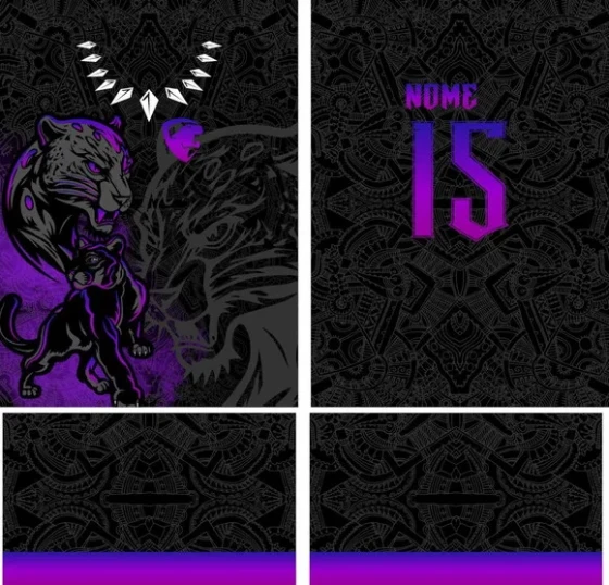 Arte Vetor Camisa Pantera Negra Interclasse Mod-235