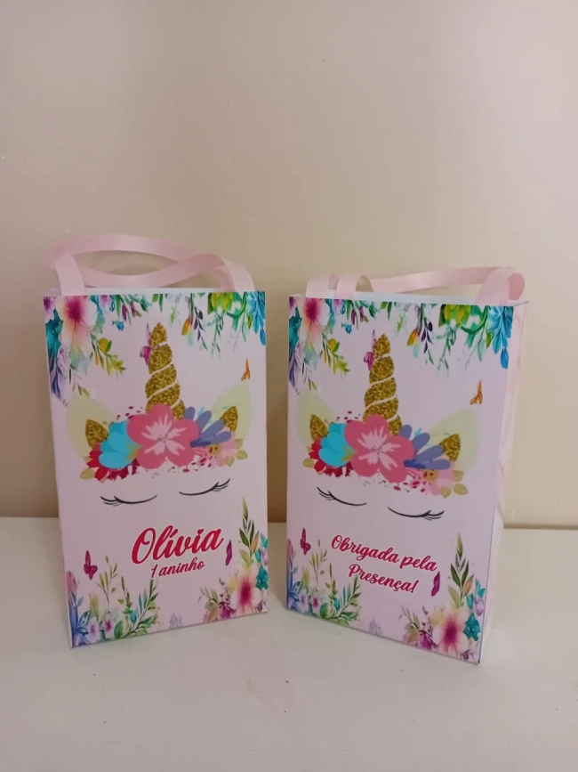 Sacolinhas Personalizadas Unicórnio para Lembrancinhas