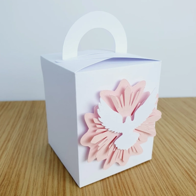 Kit Personalizado Batizado Rosa e Branco 3D Arquivo Digital