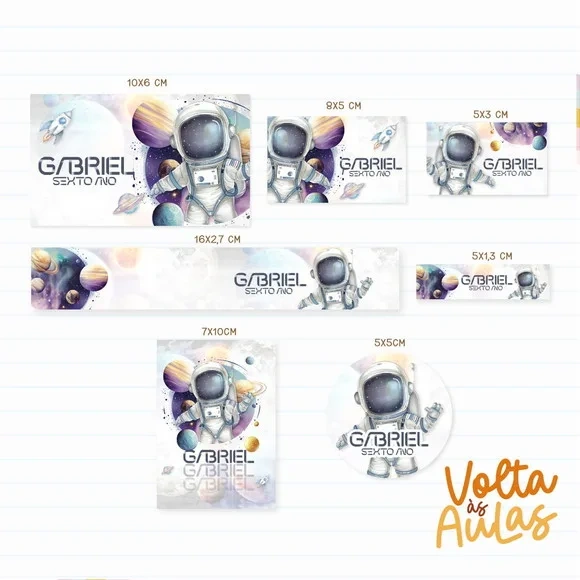 60 Etiquetas Astronauta