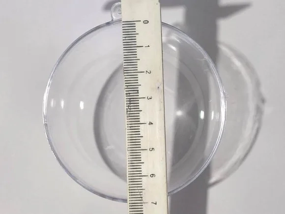 Bola Acrílica Transparente 7cm - Pacote com 10 Unidades