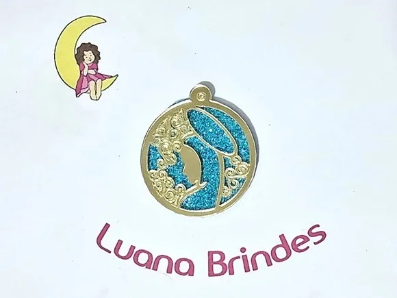 Pingente Nossa Senhora de Acrílico C/e V a 4cm Pct C/5 Unid