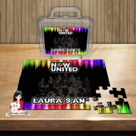 Quebra Cabeça Personalizado na Maleta Now United