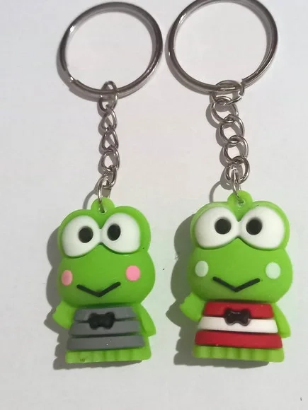 Chaveiro Sapinho Keroppi 3d Emborrachado Pacote C/3 Unids