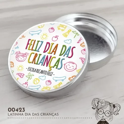 Latinha Adesivada Dias das Crianças - 00423