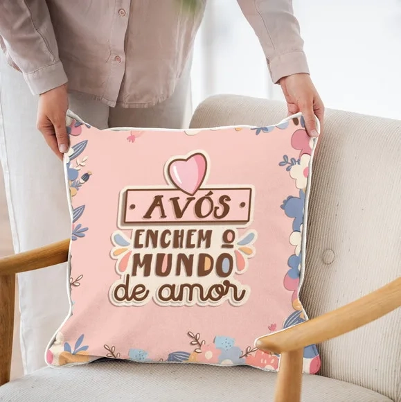 Almofada Avós Enchem o Mundo de Amor