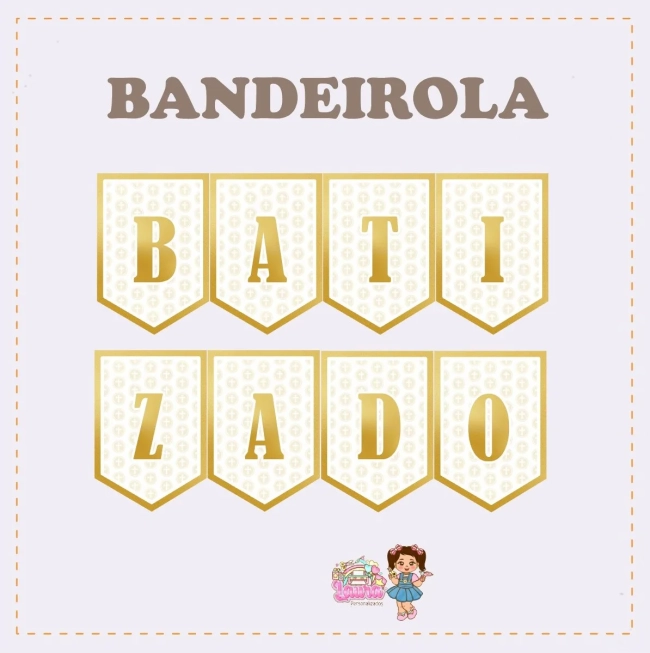 Kit Festa Só Um Bolinho BATIZADO - Decoração de Festa