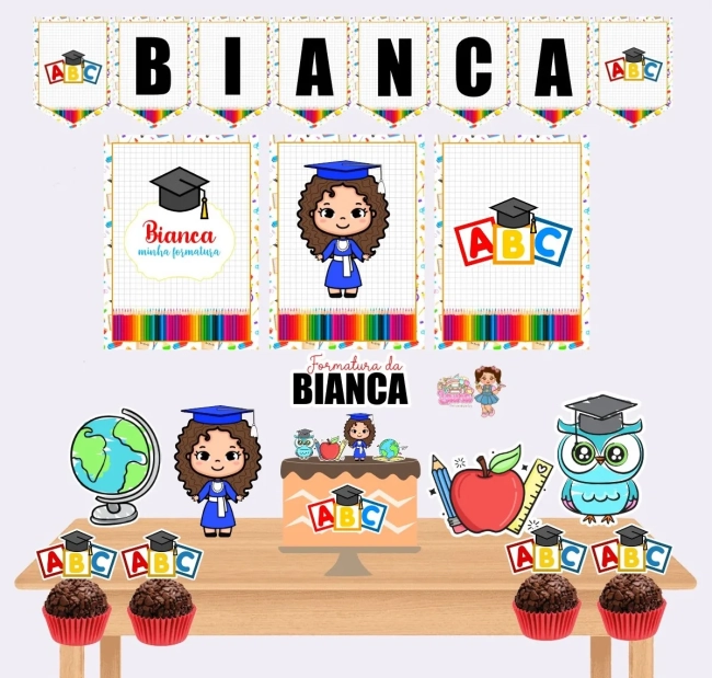 Kit Festa Só Um Bolinho FORMATURA ABC - Decoração de Festa