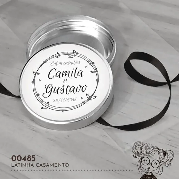 Latinha Adesivada Casamento - 00485