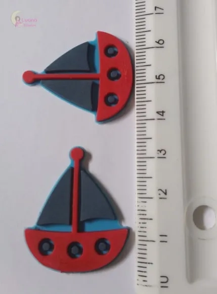 Apliques Barcos de borracha - pct c/8 unidades
