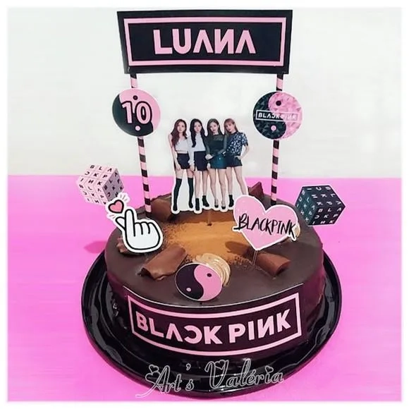 Topo de Bolo BlackPink