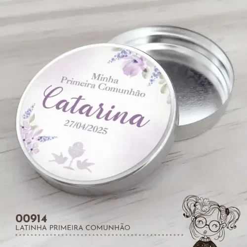 Latinha Adesivada Primeira Comunhão - 00914