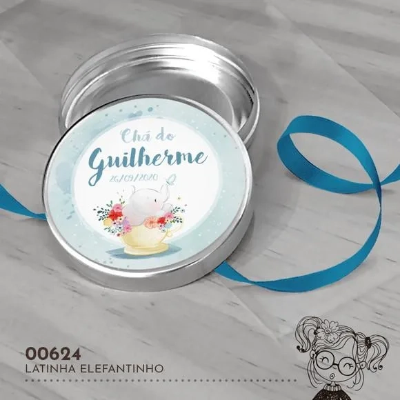 Latinha Adesivada Elefantinho - 00624