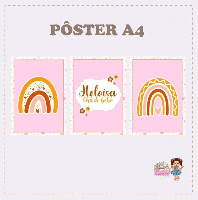 Kit Festa Só Um Bolinho  ARCO ÍRIS BOBO - Decoração de Festa
