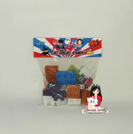 Bloco de Montar Personalizado Super Heróis Baby