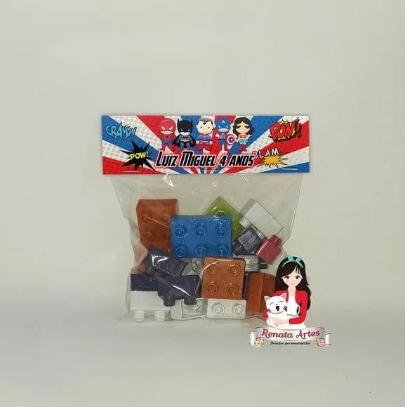 Bloco de Montar Personalizado Super Heróis Baby