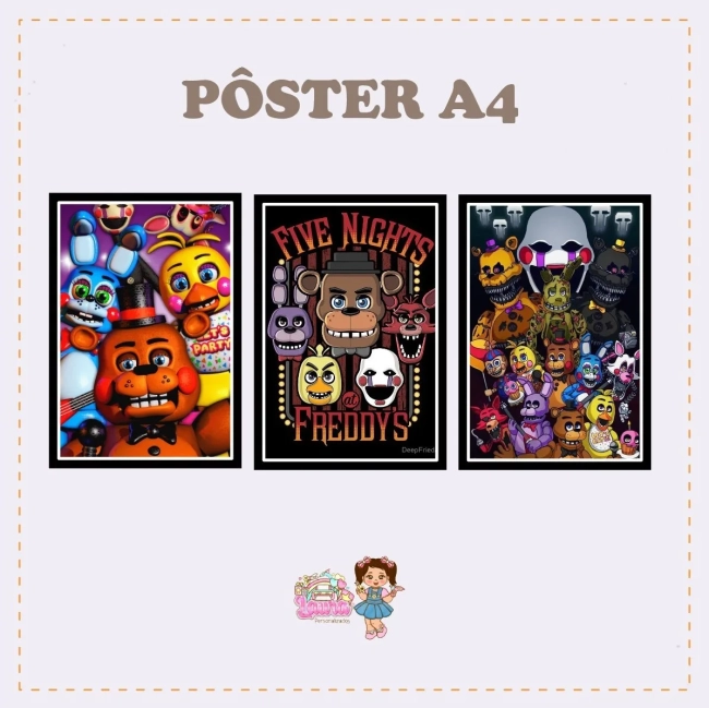 Kit Festa Só Um Bolinho FIVE NIGHTS AT FREDDY'S - Decoração de Festa