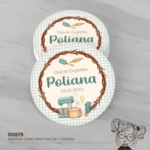 Adesivo Água Ouro Fino Chá de Cozinha - 00878