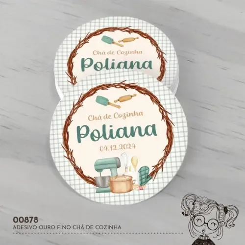 Adesivo Água Ouro Fino Chá de Cozinha - 00878