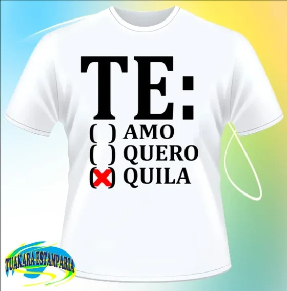 CAMISETA DIVERTIDA TE AMO TEQUILA
