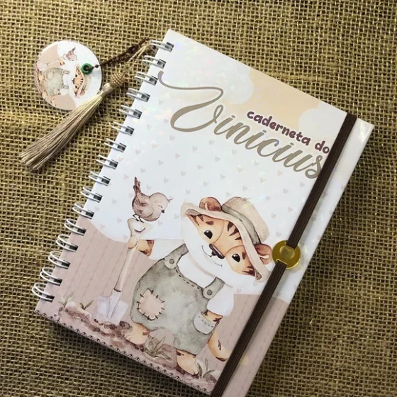 Caderneta de Saúde / Vacinação Personalizada Tigre Vintage