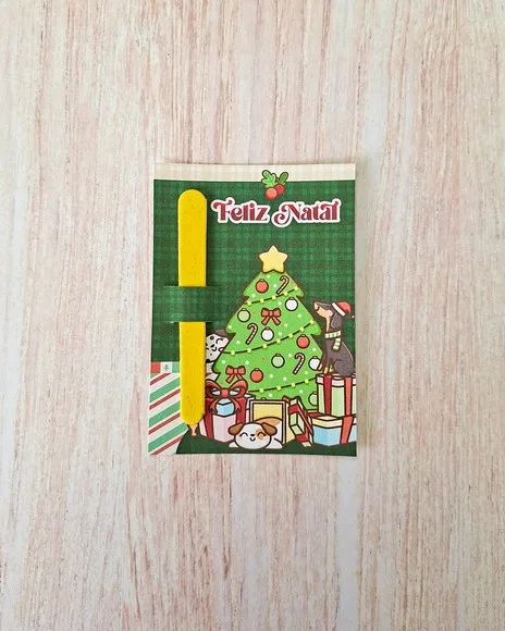 Card com Mini Lixa de Natal - Mimo para Cliente