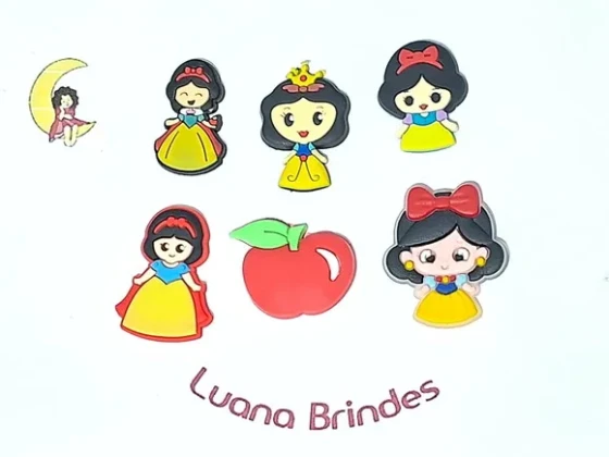 Aplique Branca de Neve Emborrachado Pacote com 6 Unidades