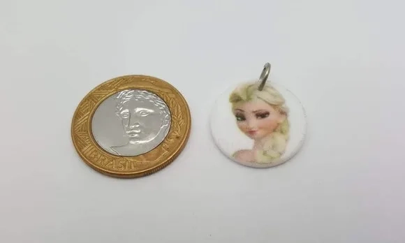 7 Pingentes da Princesa Elsa de Frozen com Argola