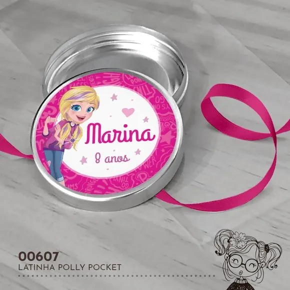 Latinha Adesivada Polly Pocket - 00607