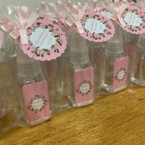 Lembrancinha Maternidade Home Spray Floral Rosa