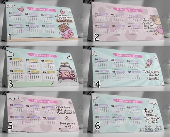 Calendário de Mesa Motivacional
