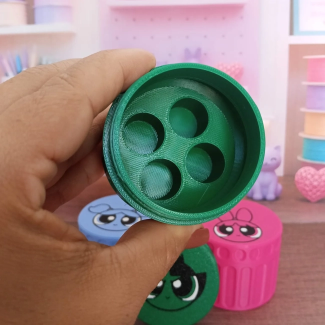 Porta Ampolas Mounjaro 3D Meninas Super Poderosas Suporte 4 Ampolas