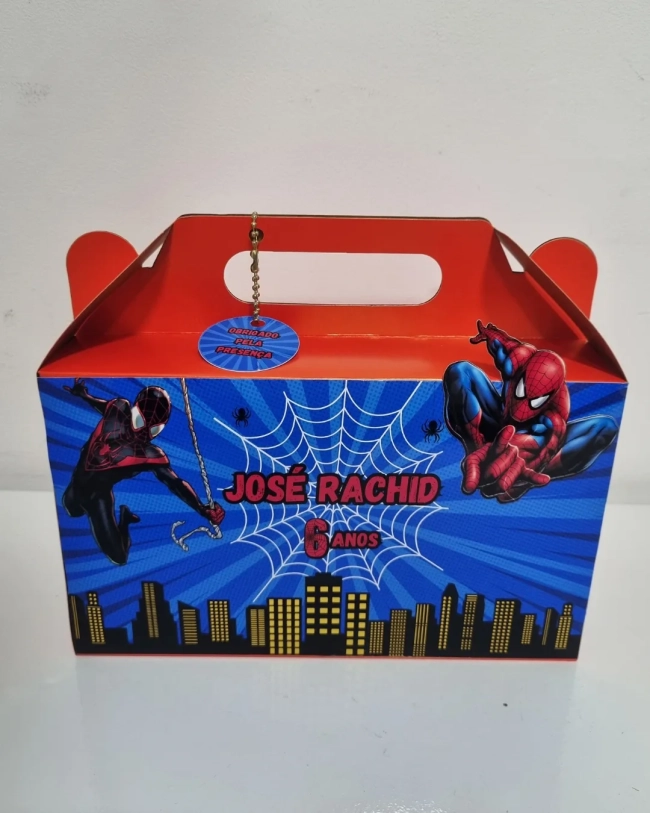 Maleta Personalizada Lembrancinha Homem-Aranha